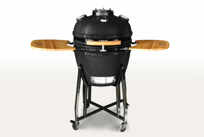 Керамический гриль-барбекю с окошком 22 дюйма (черный) (57см)