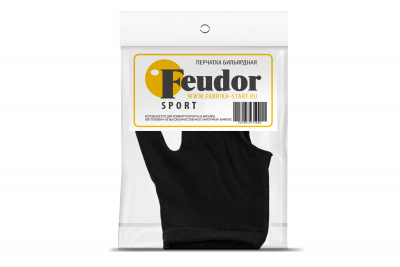 Перчатка-бильярдная Feudor Sport black M/L